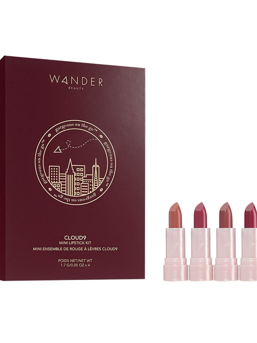 WANDER BEAUTY Cloud9 Mini Lipstick Kit NWT